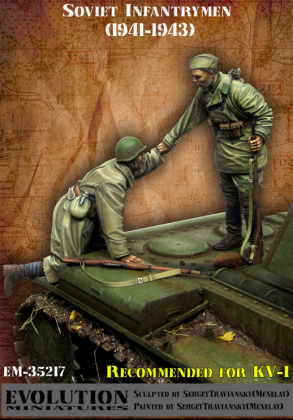 1:35 Soviet Infantrymen 1941 - 1943 recommended for KV-1 tank