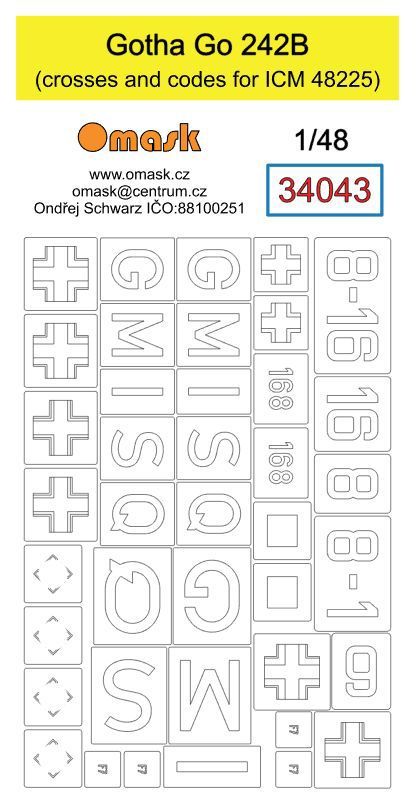 1:48 Gotha Go 242B (crosses and codes for ICM 48225)
