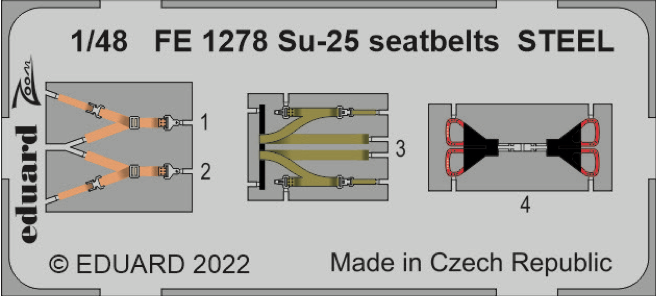 1:48 Sukhoi Su-25 seatbelts STEEL