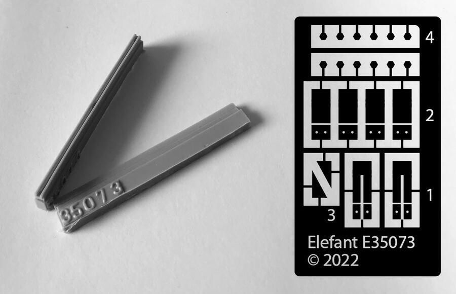 1:35 AERIAL TROUGH WITH SUPPORTS FOR PZ. III J-N (WITHOUT SCHURZEN) WITH WOOD TEXTURE, FOR 2 VEHICLES