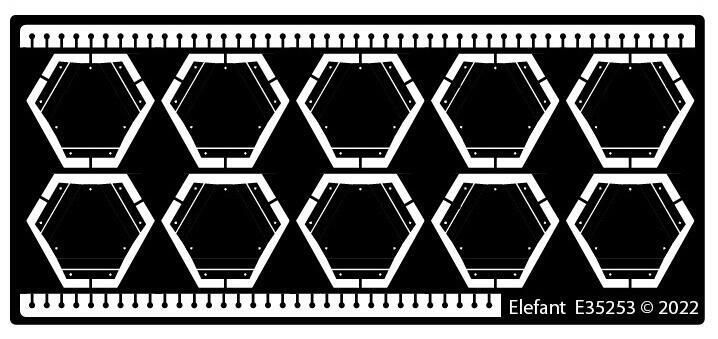 1:35 PZ. III J VORPANZER - L HOLDER FOR SPARE WHEEL HOLDER, 10 PCS.