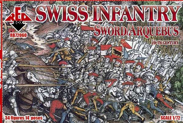1:72 Swiss Infantry (Sword/Arquebus), 16th century