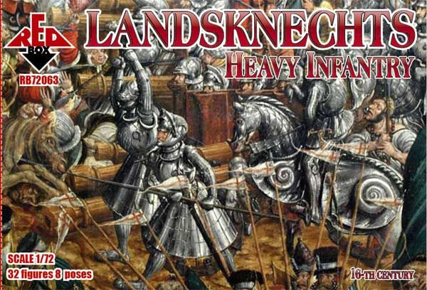 1:72 Description:Landsknechts (Heavy Infantry) 16 c
