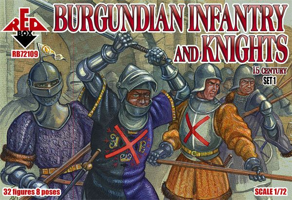 172 Burgundian Infantry and Knights Set 1 15 c