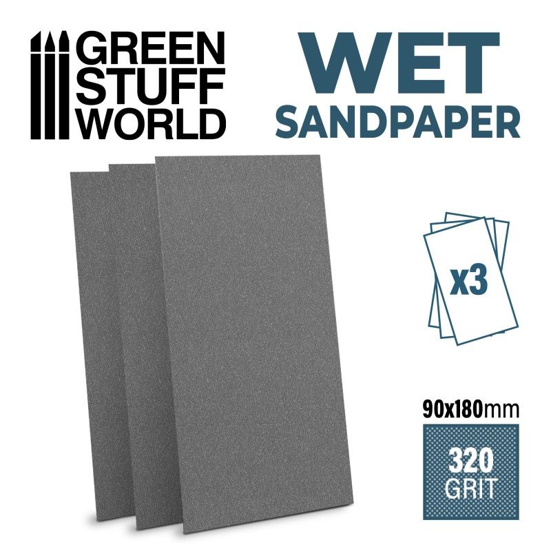 Wet water proof SandPaper 180x90mm - 320 grit