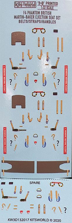 1:32 F4 Phantom British 3D Seat Belts