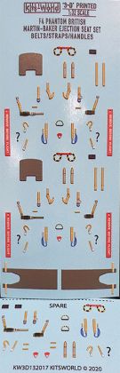 1:32 F4 Phantom British 3D Seat Belts