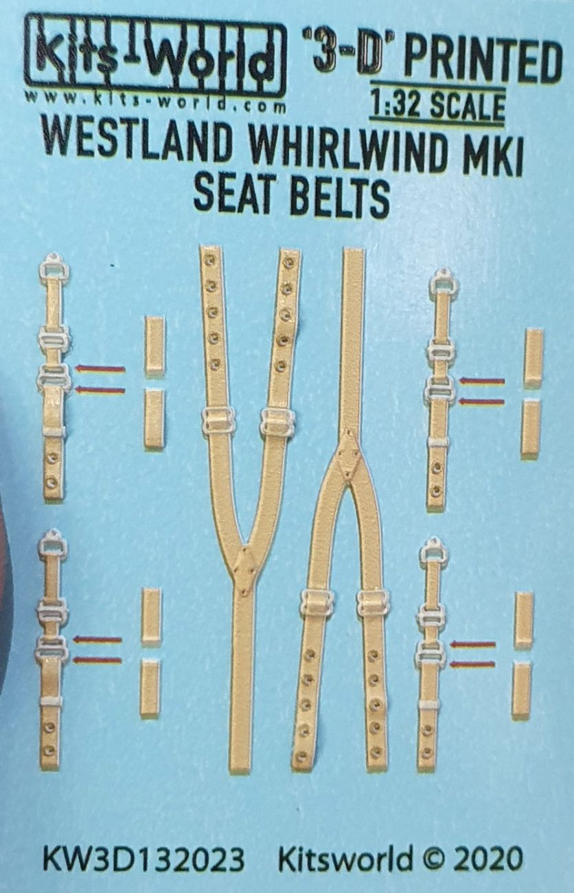 1:32 Westland Whirlwind F Mk.I 3D Seat Belt decals