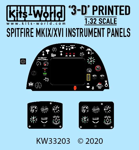 1:32 Spitfire Mk.IX/Mk.XVI 3D Full colour Instrument Panel