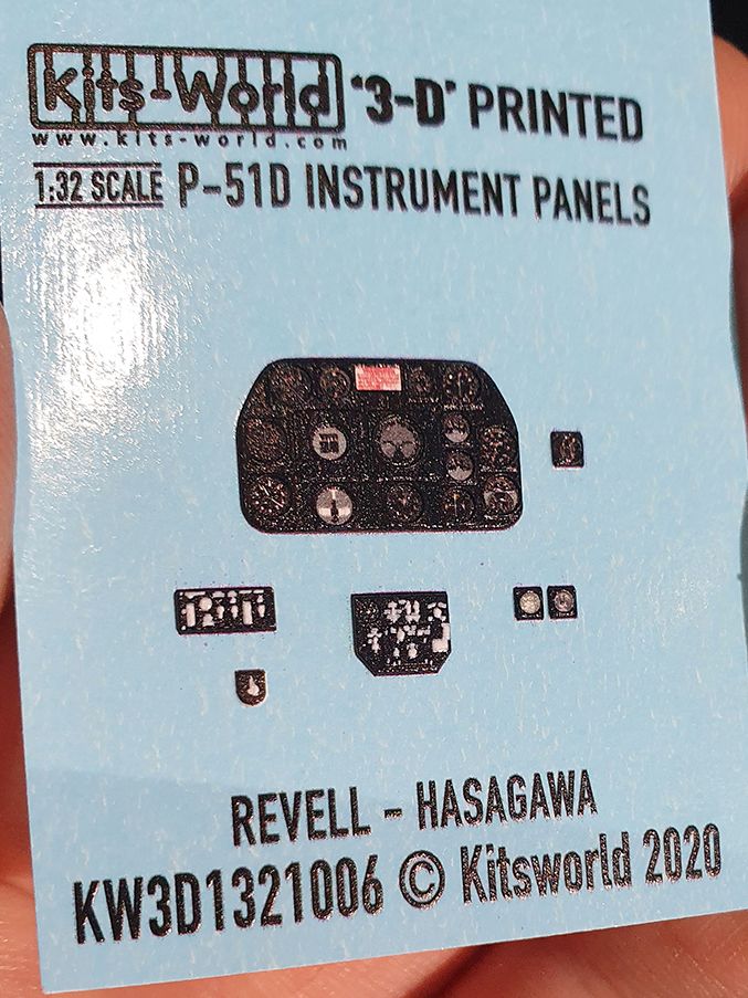 1:32 P-51D Mustang 3D Full colour Instrument Panel