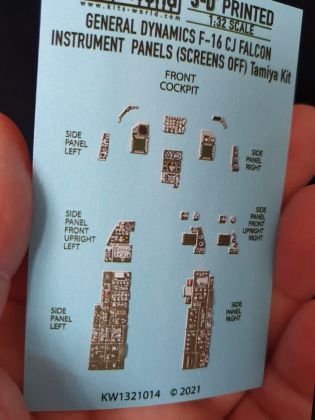 1:32 F-16CJ Fighting Falcon Block 50 (screens OFF) 3D Full colour Instrument Panel