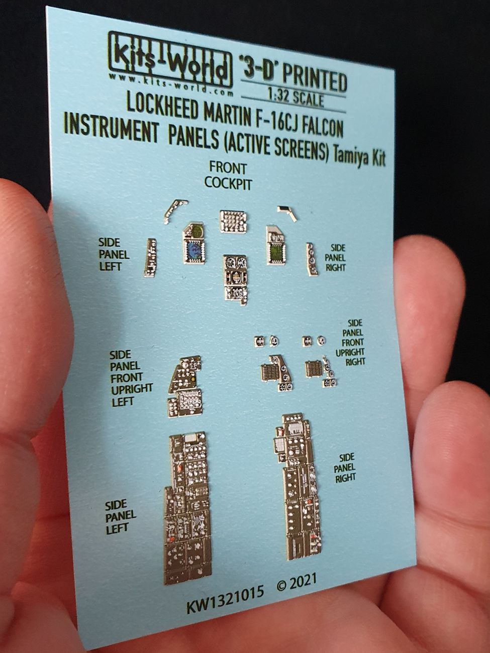 1:32 Lockheed-Martin F-16CJ Fighting Falcon Block 50 (screens ON) 3D Full colour Instrument Pane