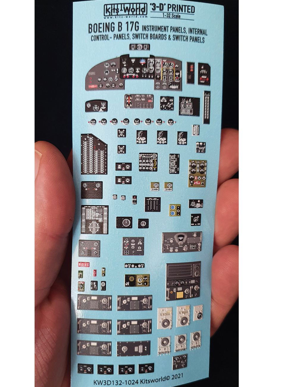 1:32 Boeing B-17G Flying Fortress 3D Full colour Instrument Panel