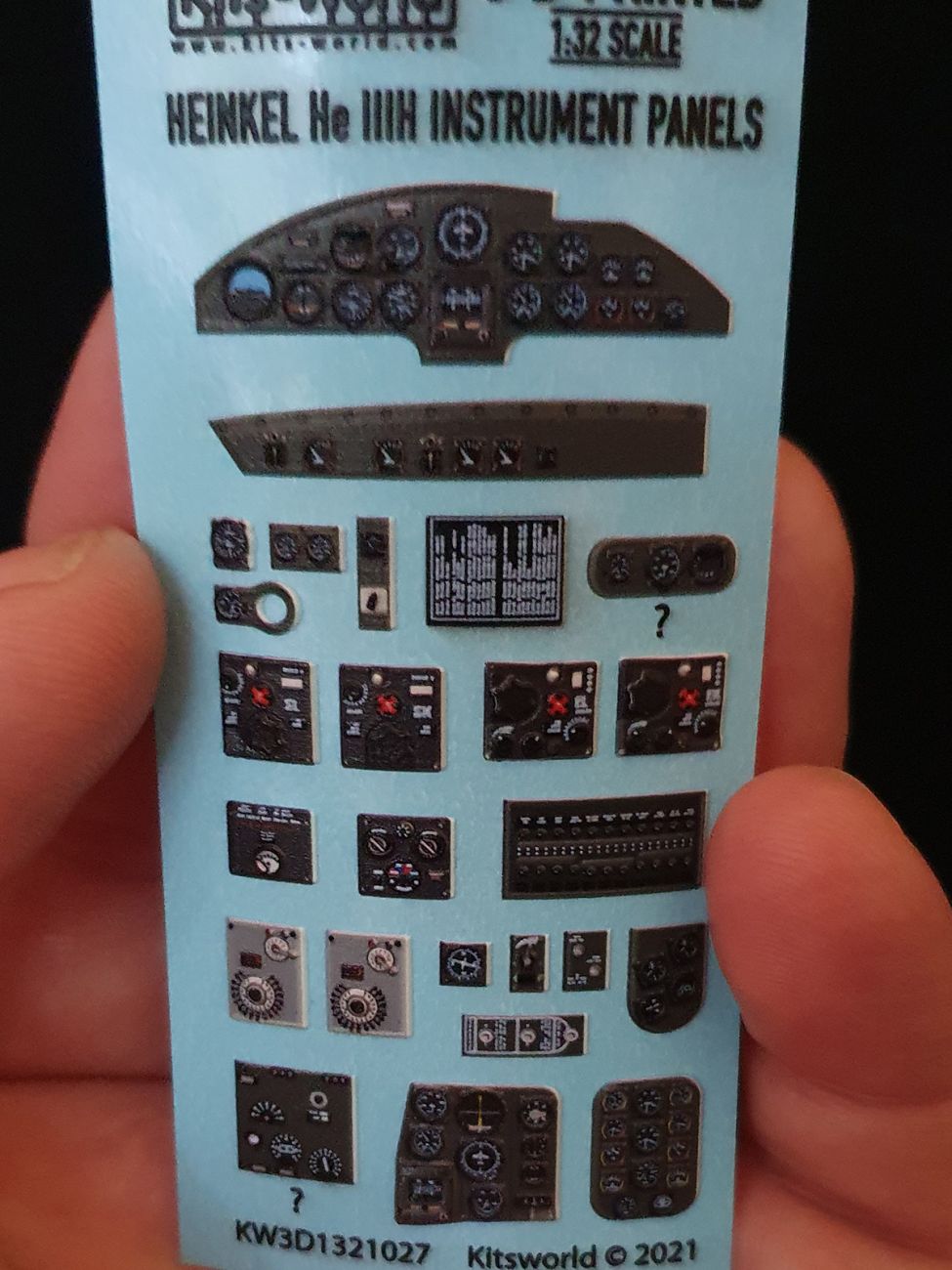 1:32 Heinkel He-111H-6 3D Full colour Instrument Panel