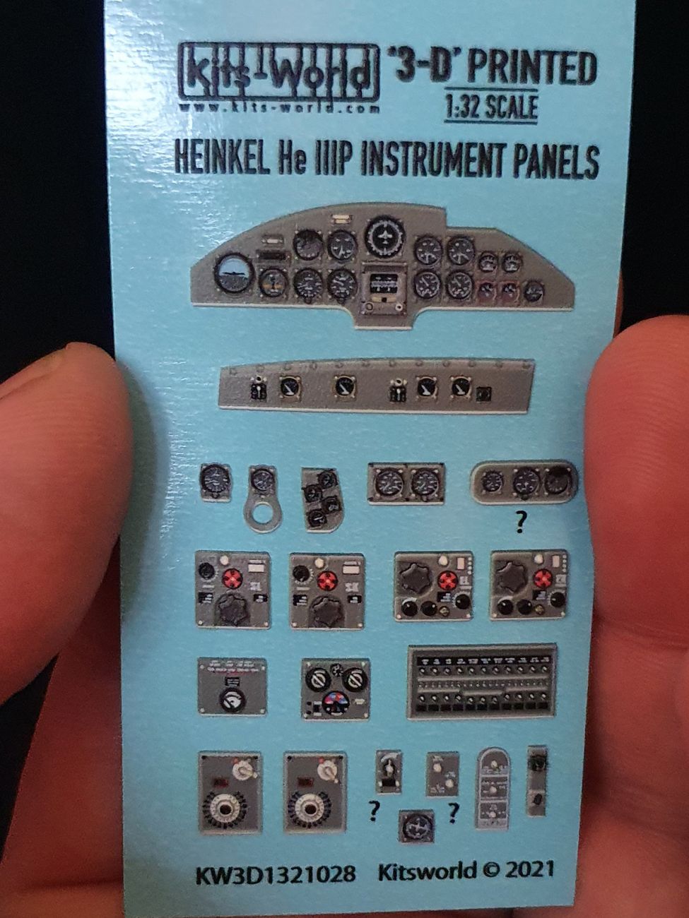 1:32 Heinkel He-111P-1 3D Full colour Instrument Panel