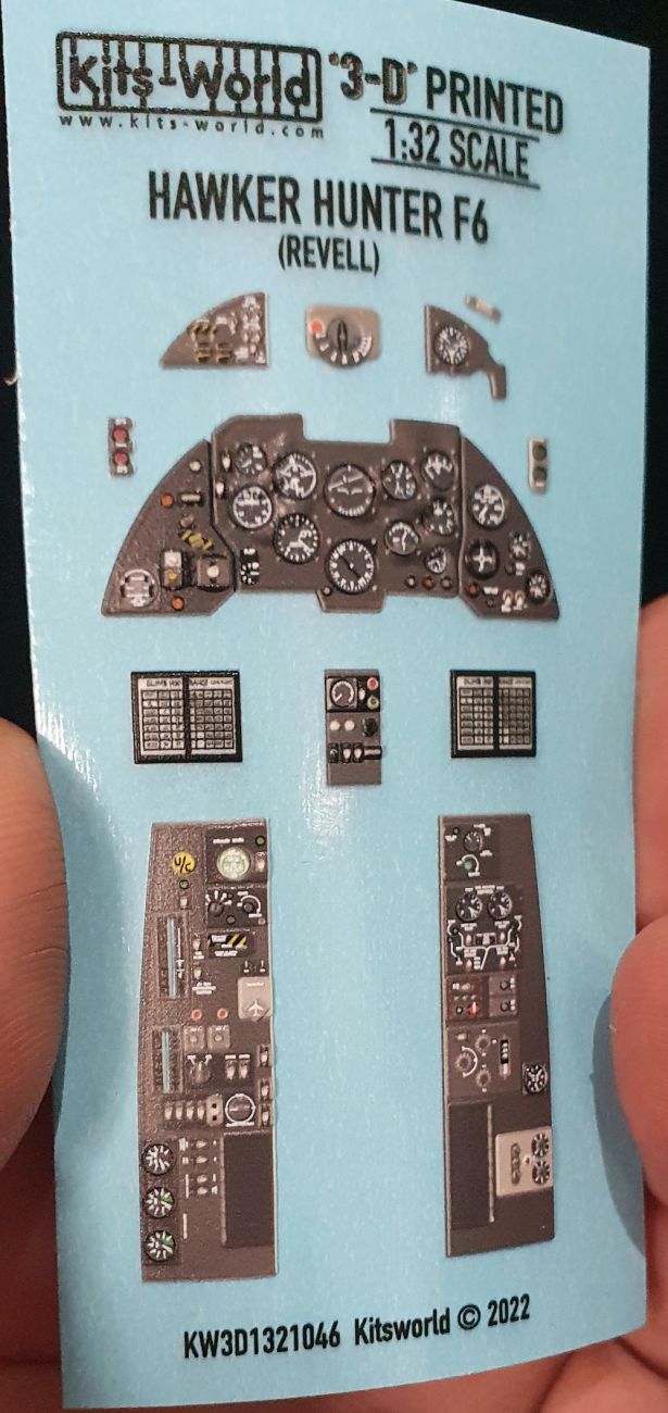 1:48 Hawker Hunter F.6 -3D Full colour Instrument Panels