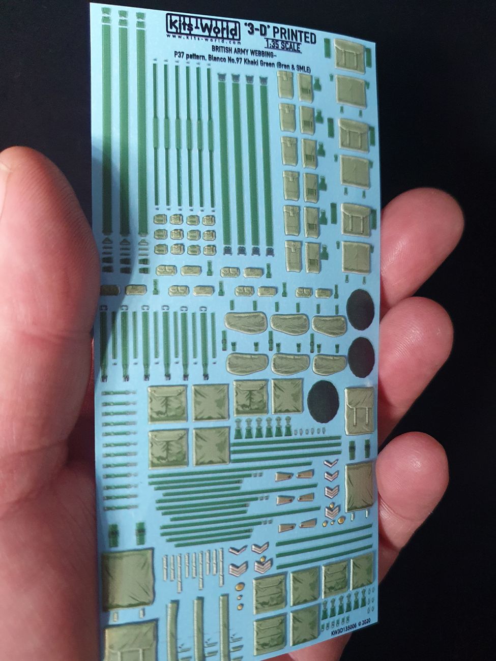 1:35 British Army Webbing' P37 Pattern Blanco No.97 Khaki Green Buff (Bren & SMLE)
