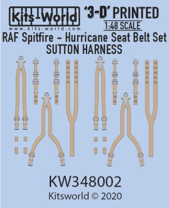 1:48 Seat belts RAF Sutton Harness Set (Hurricane, Spitfire)
