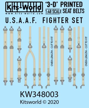 1:48 USAAF Fighter Seat Belt Set