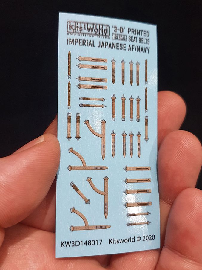 1:48 Imperial Japanese AF/IJN WWII. Mitsubishi' Nakajima' Kawanishi 3D Full colour seatbelts