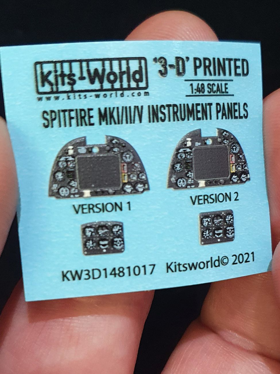 1:48 Supermarine Spitfire Mk.I/Mk.II/Mk.V instrument panels