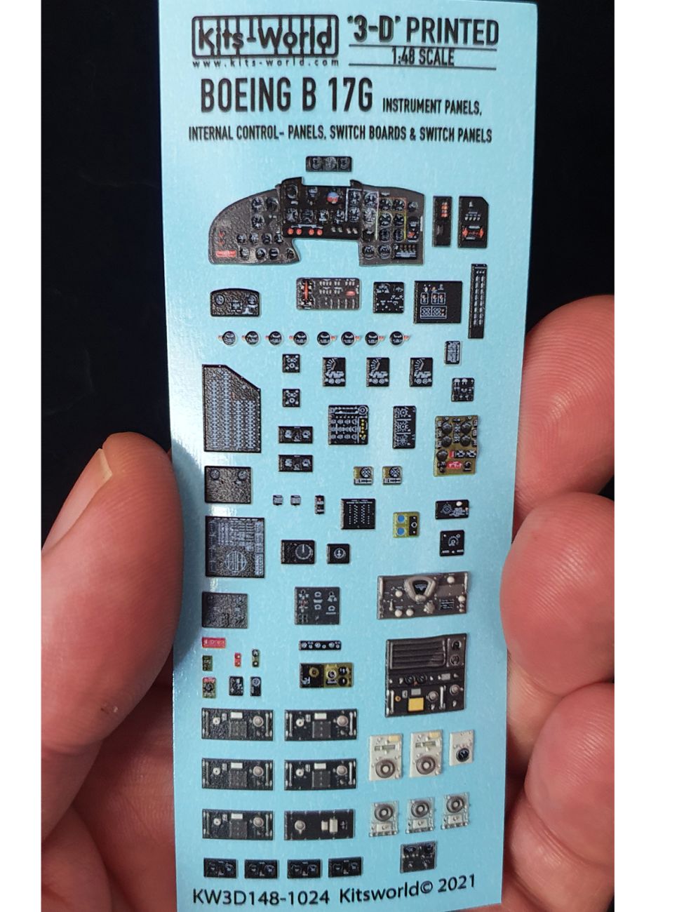 1:48 Boeing B-17G Flying Fortress 3D Cockpit instrument panel decals