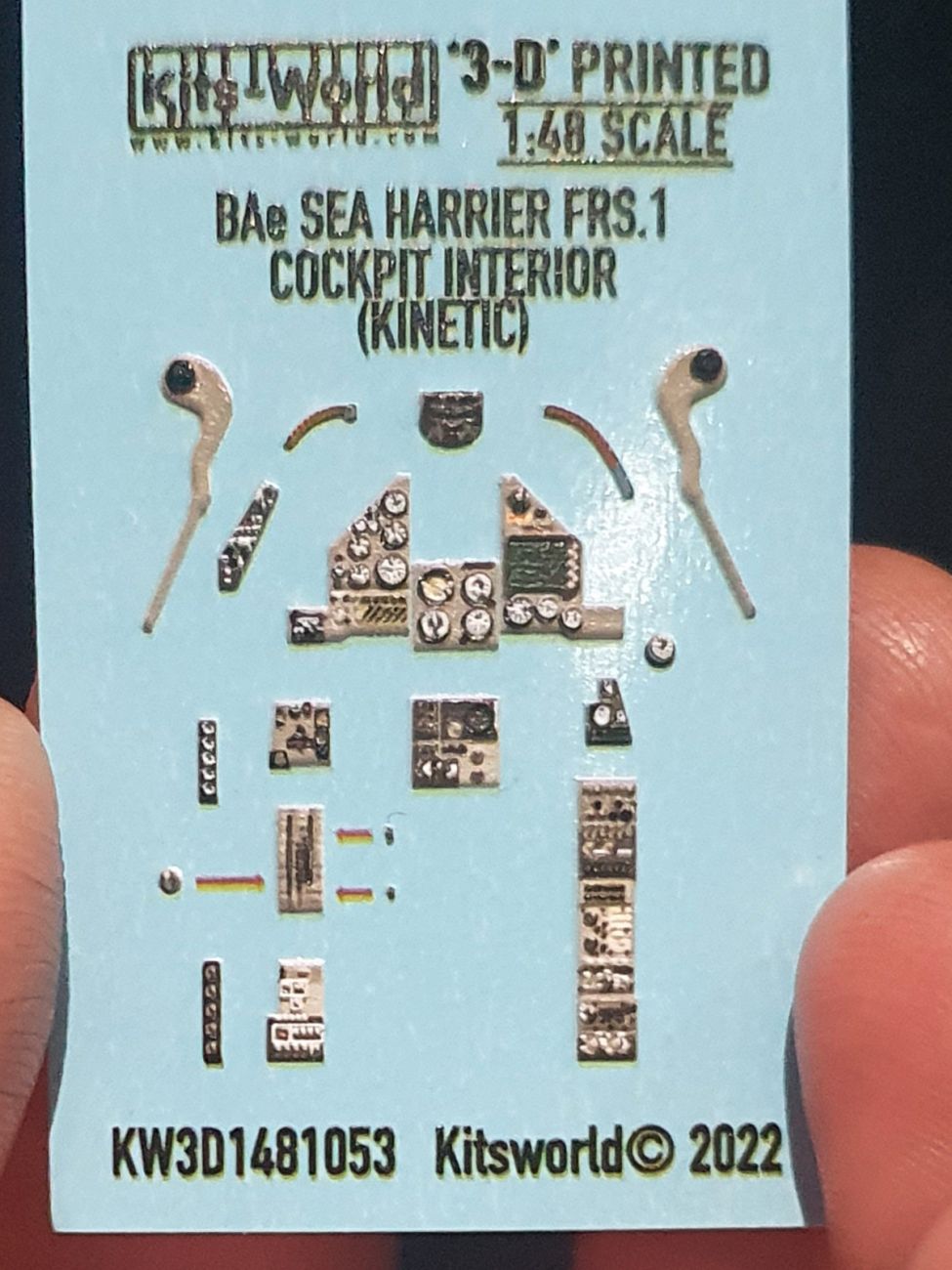 1:48 BAe Sea Harrier FRS.1 screens OFF 3D Full colour Instrument Panels