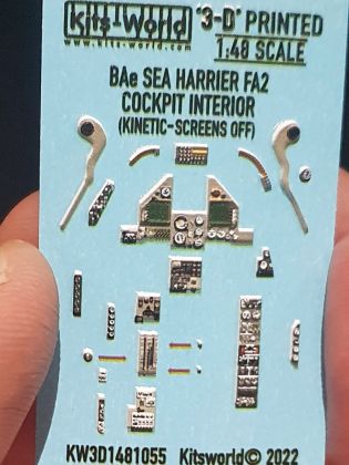 1:48 BAe Sea Harrier FA.2 screens OFF 3D Full colour Instrument Panels