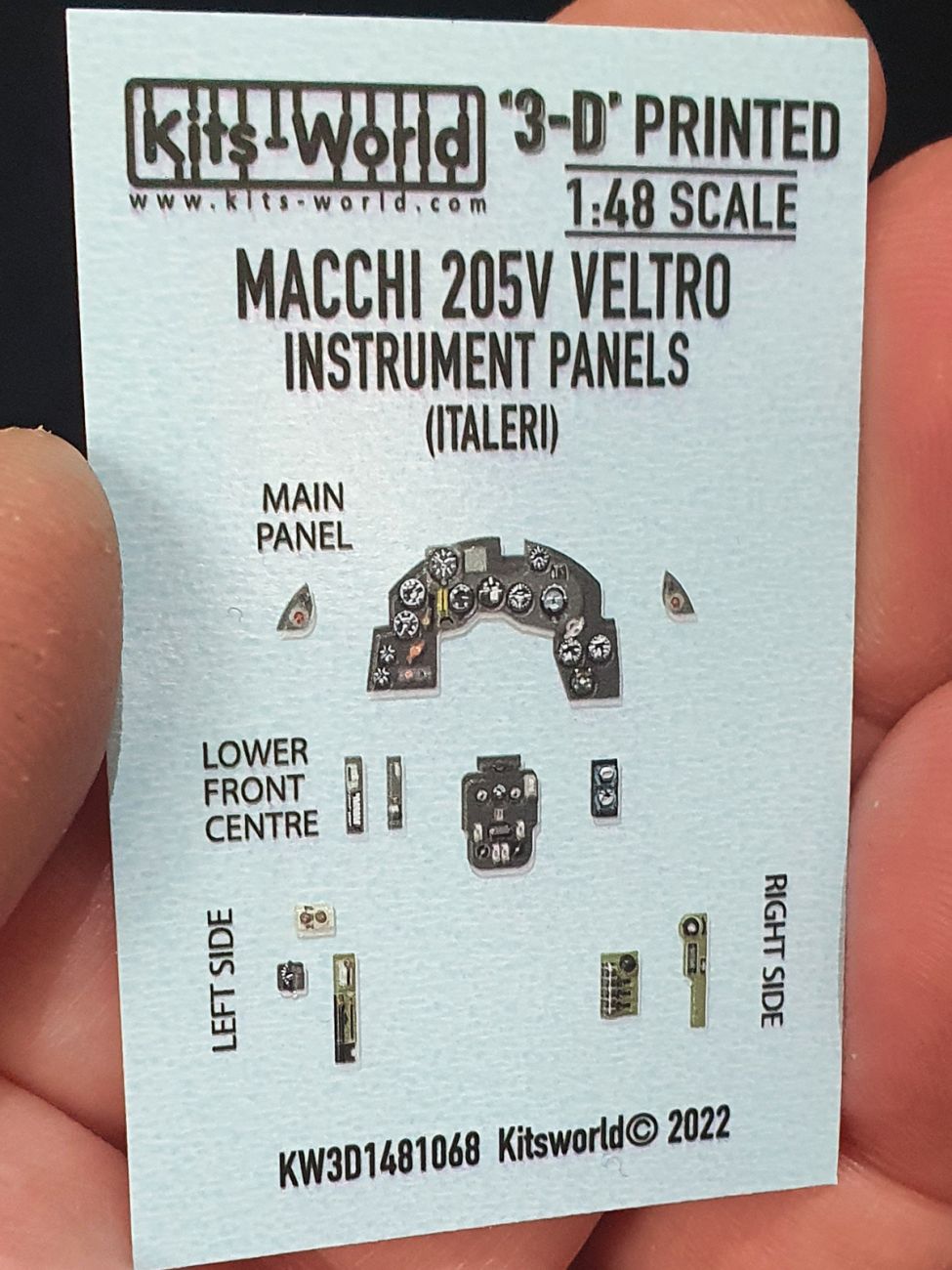 1:48 Macchi C.205 'Veltro' 3D cockpit interior items