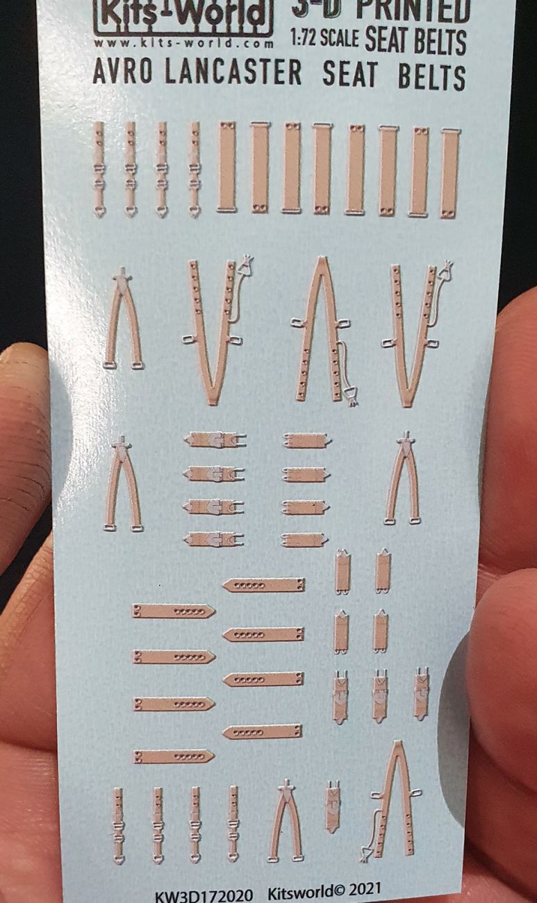 1:72 WWII Avro Lancaster Full Colour 3D Seat Belt decals