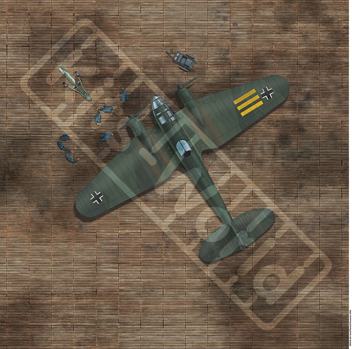 1:144 Wood Planked Revetment, Great War and Second World War 225mm(W) x 225mm(H)