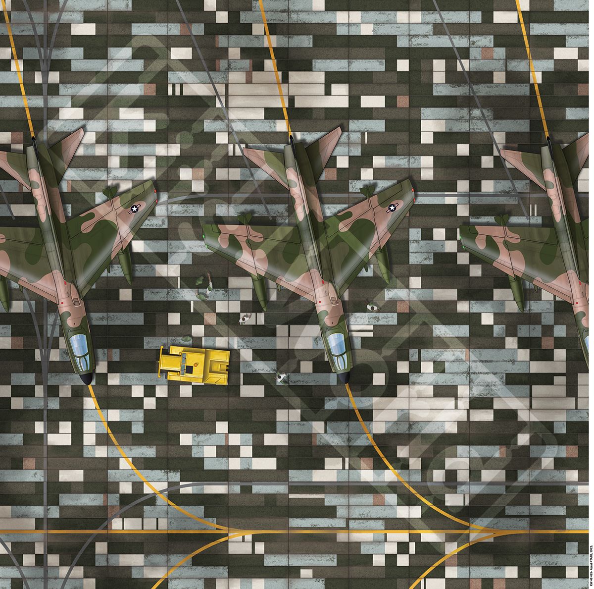 1:144 Korat Royal Thai Air Force Base, Thailand, 1972. 225mm(W) x 225mm(H)