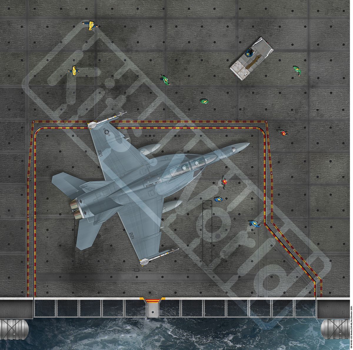 1:48 USS Nimitz (CVN-68), No. 2 Elevator, 2020. 675mm(W) x 675mm(H)