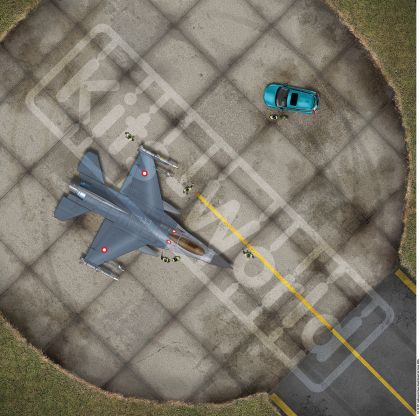 1:48 Aalborg Air Base (Flyvestation Aalborg), Royal Danish Air Force, 1983-2001. 675mm(W) x 675mm(H)