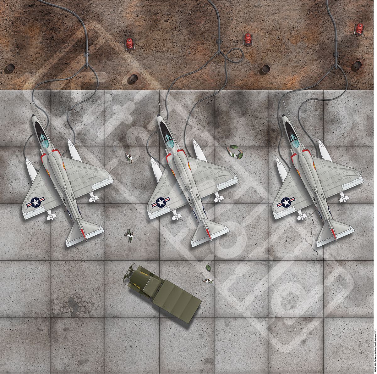 1:48 Da Nang Air Base, 1970-71. 675mm(W) x 675mm(H)