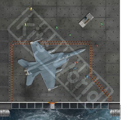 1:72 USS Nimitz (CVN-68), No. 2 Elevator, 2020. 450mm(W) x 450mm(H)