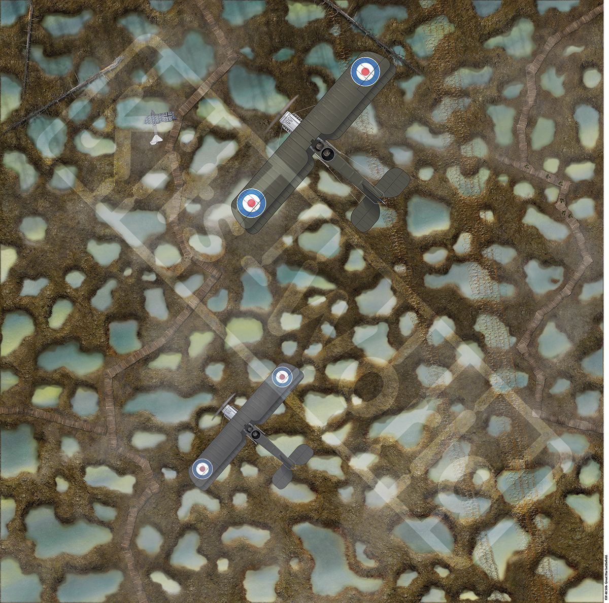 1:72 Great War Battlefield. 450mm(W) x 450mm(H)