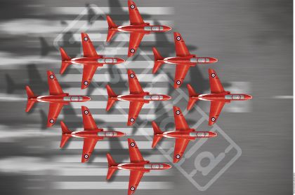 1:72 RAF Scampton, Lincolnshire, United Kingdom, 2000-2021- Main runway- blurred. 450mm(W) x 450mm(H)