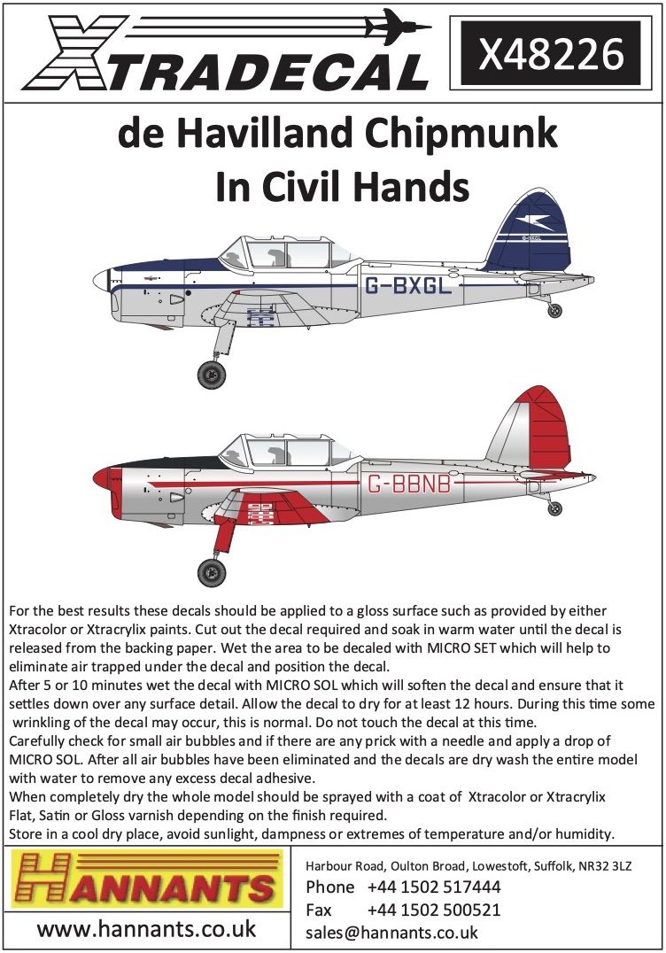 1:48 de Havilland Chipmunk In Civil Hands