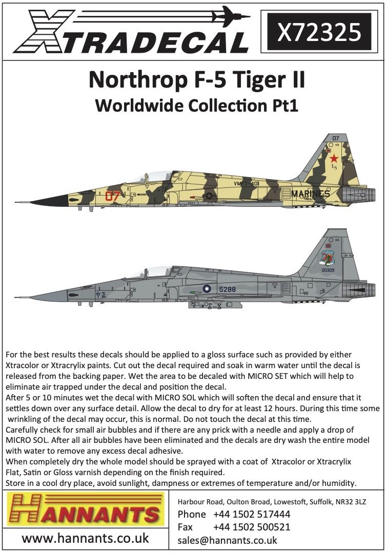 1:72 Northrop F-5 Tiger II Worldwide Collection Pt1