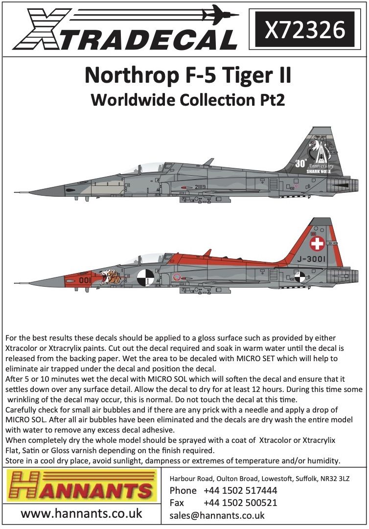 1:72 Northrop F-5 Tiger II Worldwide Collection Pt2