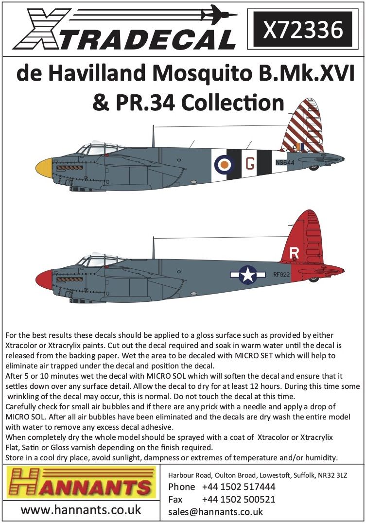 1:72 de Havilland Mosquito B.Mk.XVI & PR.34 Collection