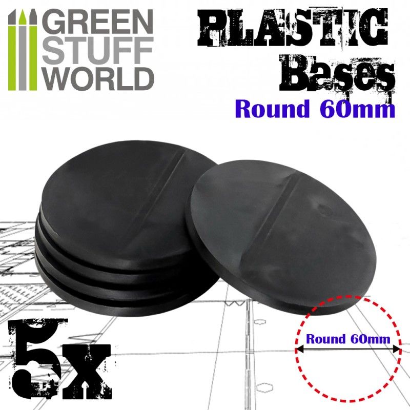 Plastic Bases - Round 60 mm BLACK