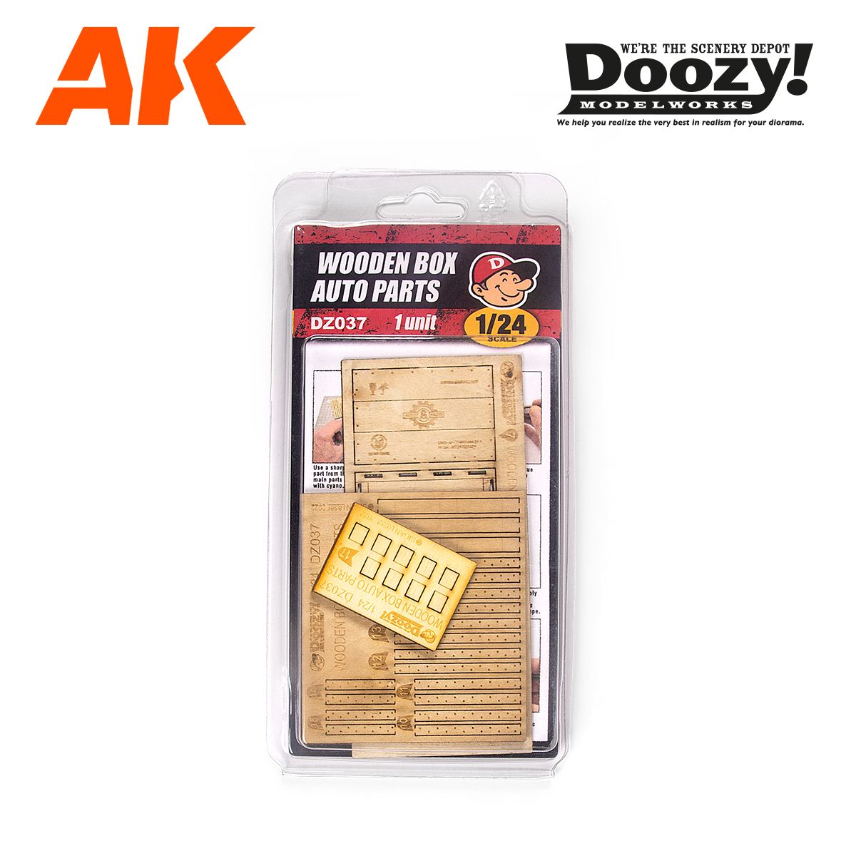 1:24 LASER CUT WOODEN BOX AUTO PARTS