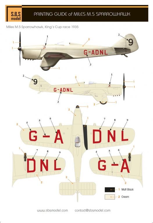 1:72 Miles M.5 Sparrowhawk 'King's Cup'