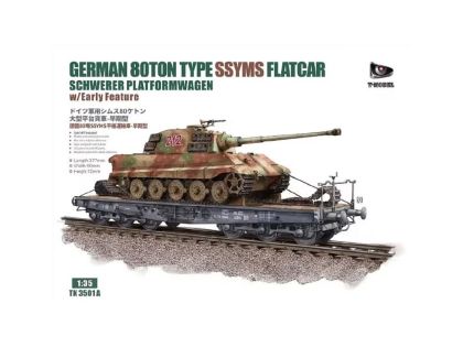1:35 German 80T Type SSyms Schwerer Plattformwagen (Tank není součástí stavebnice)