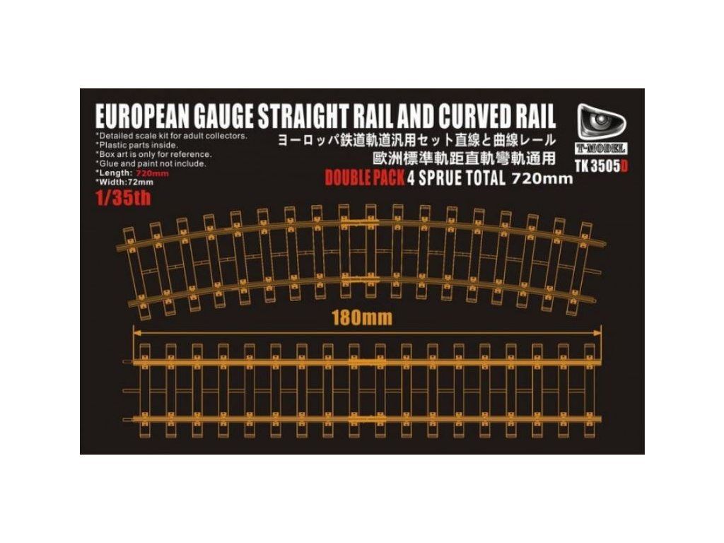 1:35 European Gaude Straight Rail and Curved Rail