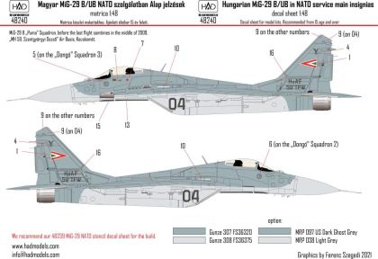 1:48 Hungarian MiG-29 in NATO service decal sheet