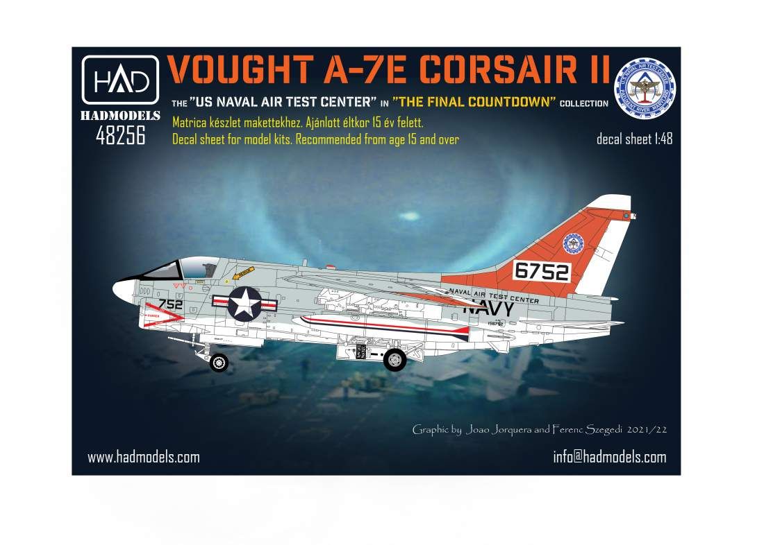 1:48 A-7E US NAVAL Air Test Center ” The final Countdown” decal sheet