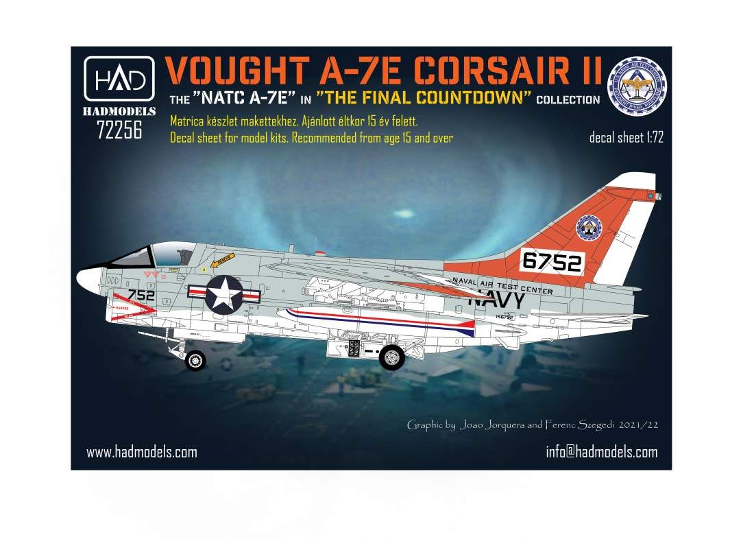 1:72 A-7E US NAVAL Air Test Center ” The final Copuntdown” decal sheet
